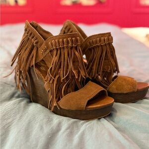 Naughty Monkey women’s just dandy wedge sandal - brown